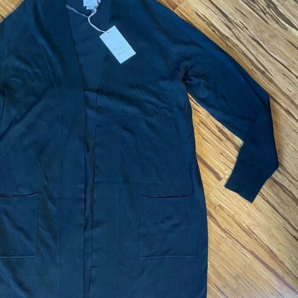 Brand NEW! Long Duster Cardigan, a. new day brand (target), Black, Small